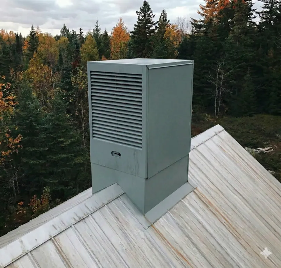Installed on standing-seam roof